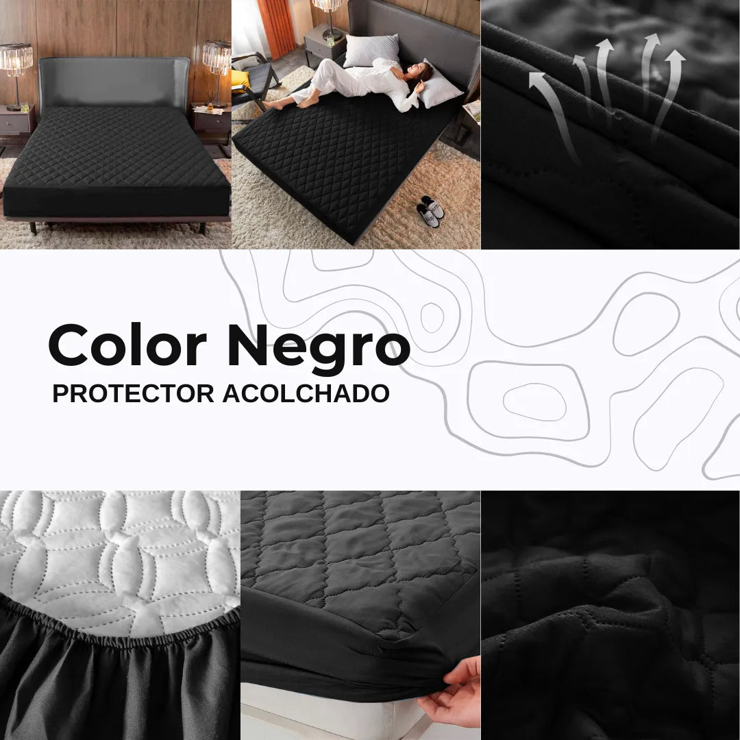 PROTECTOR COLCHON ANTIFLUIDO ACOLCHADO | NO MÁS ÁCAROS