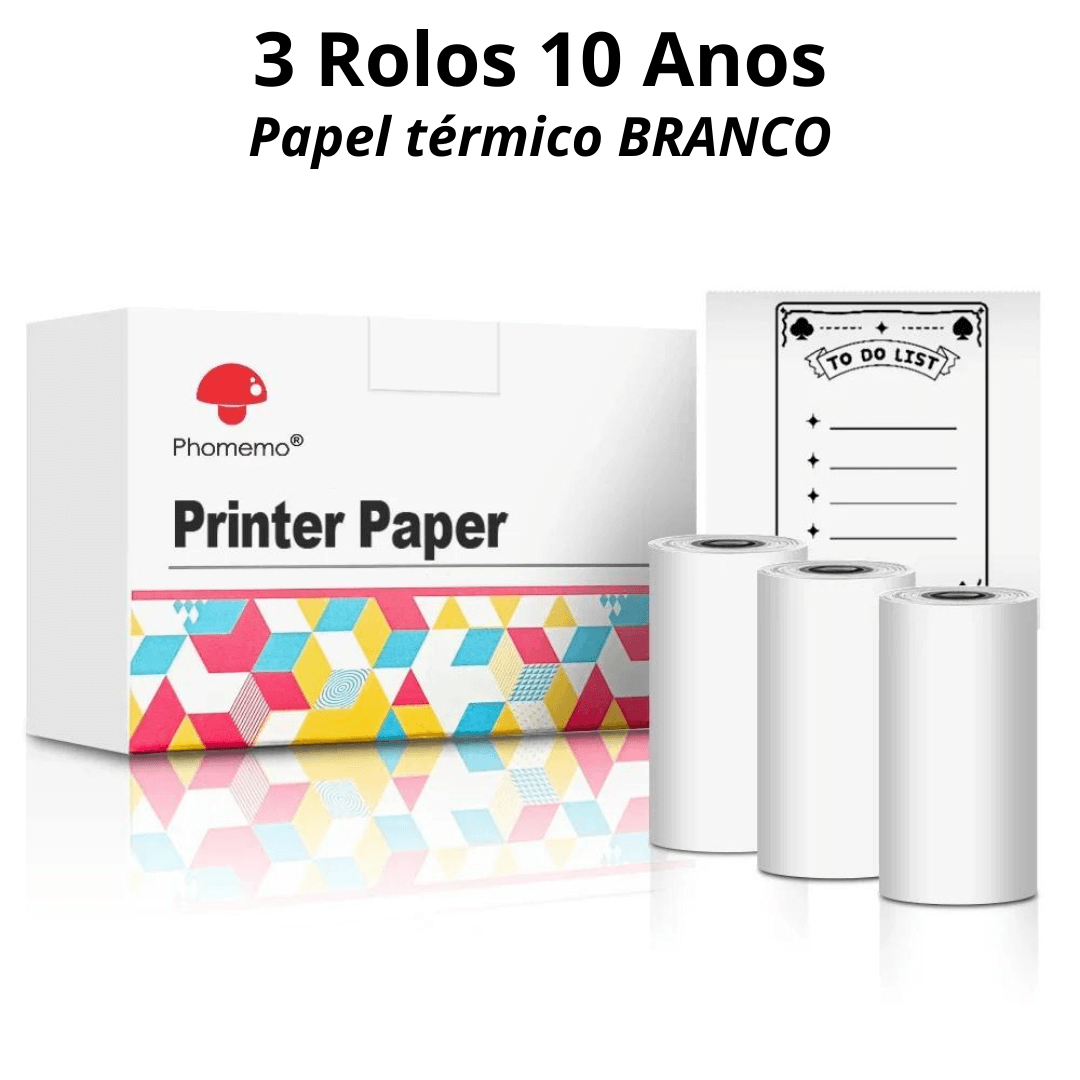 Rolos de papel térmico para a Mini Print