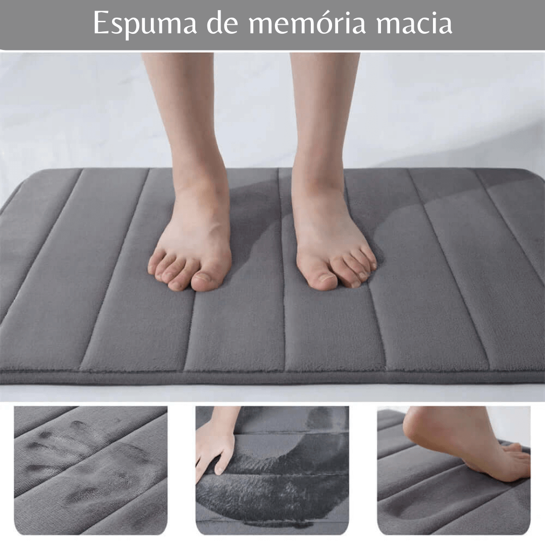 Kit de tapete para Banheiro Superabsorvente - 2x Mais Absorção