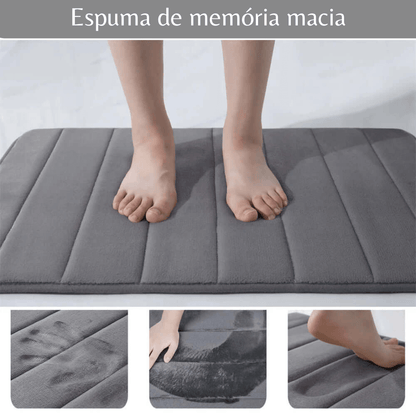Kit de tapete para Banheiro Superabsorvente - 2x Mais Absorção