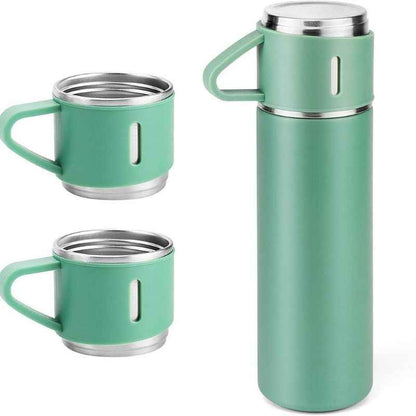 Termo de acero inoxidable + 3 tazas
