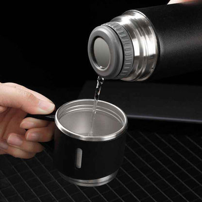 Termo de acero inoxidable + 3 tazas