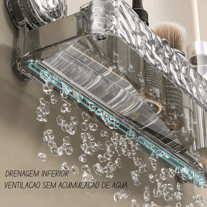 Kit de Prateleira para Banheiro com Ventosa | Instalação Rápida e Design Moderno