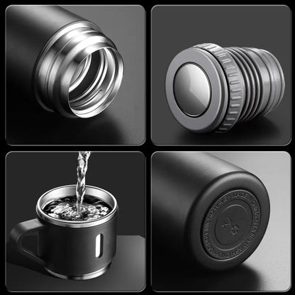 Termo de acero inoxidable + 3 tazas