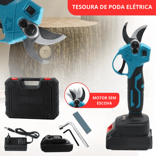 Tesoura de Poda Elétrica Recarregável - TorqueMax