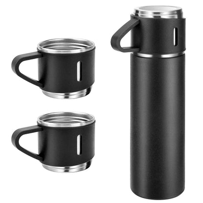 Termo de acero inoxidable + 3 tazas