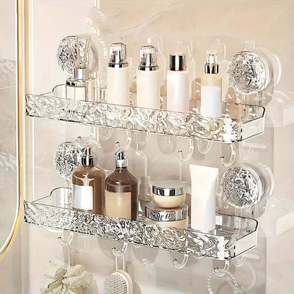 Kit de Prateleira para Banheiro com Ventosa | Instalação Rápida e Design Moderno