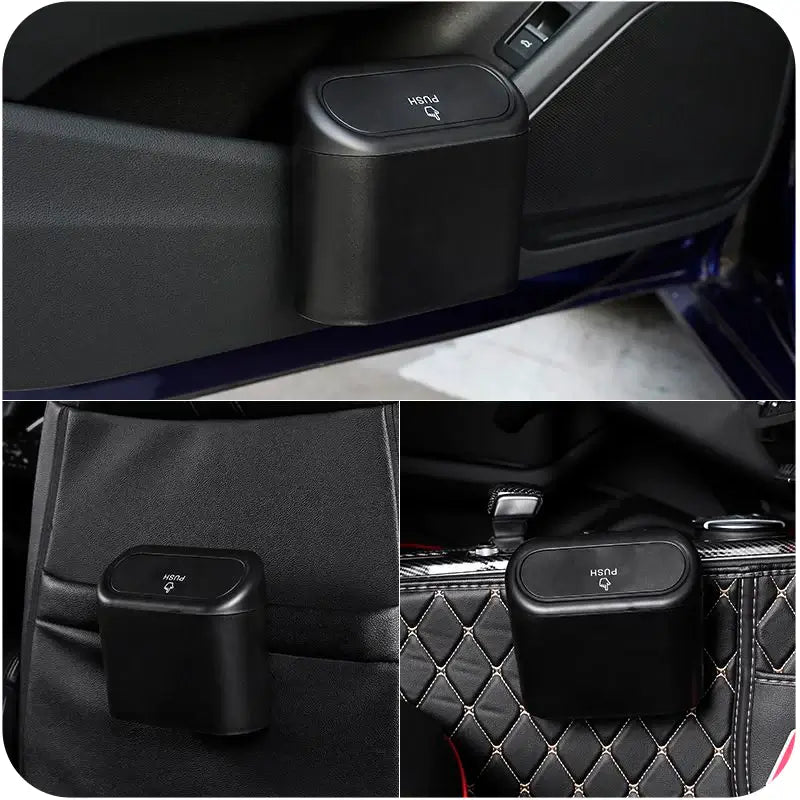 Lixeira Para Carro Dispenser Portátil C/ Tampa Automática - CARDISPLAY PRO®